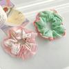 Goma para el pelo de niña con encaje de doble capa resistente, accesorio para el pelo de encaje fresco y delicado para niñas, coletero de princesa floral