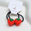 Nuevos y lindos pendientes de estudiante de moda para niños con purpurina roja, clip de oreja de amor sin perforación, joyería de oreja de fresa