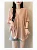Camisa casual fina de manga curta estilo coreano plus size para mulheres, verão, caimento solto, top emagrecedor e moderno para mulheres