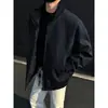 Artículo popular de transmisión en vivo, chaqueta limpia de moda disponible, prenda exterior holgada para hombre, cuello alto moderno, top juvenil con cremallera