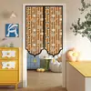 Cortina de Puerta de Forma Irregular Color Crema para Dormitorio, Cortina Divisoria para Uso Doméstico, Cortina de Tela sin Perforaciones para Baño, Media Cortina para Cocina y Estudio