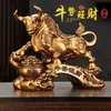 Toro Toro Atrae Riqueza Toro Feng Shui Adorno Entrada Objeto Auspicioso Oficina Sala de Estar Gabinete de Vino Regalo