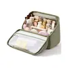 Bestseller transfronterizo: Bolsa de almacenamiento impermeable para mujer, portátil, azul claro, de TPU, con compartimento para cepillo anti-manchas