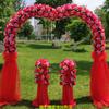 Porta de flores de casamento Arco de flores de seda Abertura de porta colorida Decoração de arco de porta de casamento Suporte de flores Arranjo de casamento Adereços de ferro