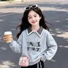 Niños Medianos y Grandes Sudadera Nueva a Cuadros Patchwork para Niñas Moda Casual Conjunto de Pantalones de Pierna Ancha a Cuadros Patchwork Estilo Escolar Tendencia