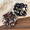 Scrunchie Floral Color Block, Estilo Vintage Elegante, Elástico de Cabelo da Moda, Acessório de Cabelo com Elástico de Alta Elasticidade