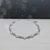 Elegante Pulseira Floral para Mulheres, Design de Nicho Versátil, Pulseira de Flor com Contas Redondas Fresca e Fashion, Atacado