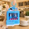 Llavero Divertido de Máquina de Garra con Luz de Dibujos Animados, Máquina de Captura de Bolas, Máquina de Bolas para Aliviar el Estrés, Regalo Colgante para Bolsa de Niños