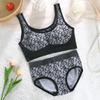 Sujetador Deportivo Nuevo Transfronterizo para Chica Sin Aros Reúne Espalda Bonita Sexy Estudiante Ropa Interior Cómoda Conjunto de Pantalones de Cadera