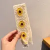 Faixa de Cabelo de Tricô Floral de Alta Qualidade 2026 com Velcro para Arrumar Cabelos Soltos, Faixa de Cabeça Floral Colorida Estilo Pastoral para Mulheres