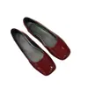 Primer Encuentro 2026 Primavera Lunares Punta Cuadrada Planos Estilo Coreano Zapatos de Mujer Estilo Chica Dulce Retro Versátiles Suela Suave Zapatos de Abuela