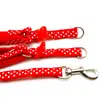 Anillo para gato y perro con puntos blancos Bell correa para perro mediano y pequeño collar para gato cuerda para perro correa de pecho cuerda para perro impresa