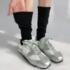 Calcetines Grises Bajos Delgados Huecos Diseño Holgado Sentido de Apilamiento Calcetines para Mujer Primavera y Otoño Medios Calcetines JK