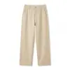 Pantalones casuales de pierna ancha recta para mujer, estilo japonés de algodón lavado con cintura elástica y diseño de costuras laterales de contraste, adelgazantes y versátiles para el trabajo