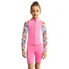 Dive&Sail Traje de Buceo Infantil de 1.5 mm Dividido de Manga Larga Cálido Traje de Baño para Buceo Traje para Natación, Surf y Snorkel para Mujer