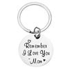 Presente de Dia das Mães Lembre-se Eu Te Amo Mãe Chaveiro de Aço Inoxidável Colar Presente de Ação de Graças