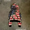 Sudadera con Capucha de Rayas Americanas y Estampado de Leopardo Retro, Combinación de Colores, Estilo Oscuro Y2K, Moda Ins Otoño e Invierno, Transfronteriza, Nuevo Estilo Europeo y Americano
