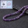 Pedras Naturais de Ametista Soltas Fio Longo Materiais para Joias DIY Pulseiras com Contas Ametista Escura da Noite Contas Redondas Atacado