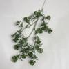 Efecto de tinte en flor de plástico no regresa, no cambia color verde de boda planta verde fresca pequeña material de hoja hierba creciente niebla