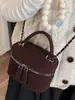 Bolso de Mano Estilo Coreano de Moda Caja 2026 Nuevo Bolso Cruzado de Color Sólido de Alto Valor Bolso de Cadena Acolchado Casual para Mujer
