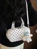 Bolso Cruzado Estampado de Lunares Estilo Coreano Bolso de Mano Fresco Dulce Bolso de Bolos Bolso de Hombro de Moda Personalidad Nicho ins