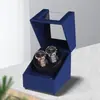 Caja Giratoria de Cuero para Relojes Automáticos Mecánicos al por Mayor en Stock con Tres Ajustes Ajustables, Caja Giratoria Eléctrica para Relojes
