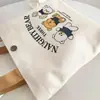 Bolsa de Lona Urso Bolsa de Mão Feminina Estudante Bolsa para Marmita Bolsa Simples Trabalhador de Escritório Bolsa de Almoço Bolsa de Almoço