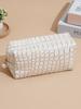 Bolsa de cosméticos de PU con patrón de piedra brillante transfronteriza, bolsa de almacenamiento de cosméticos de alto valor con estampado dorado, en stock, venta al por mayor