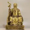 Decoración de estatua de latón del Dios doctor Hua Tuo Museo de Medicina China Farmacia Maestro hada Hua Tuo Rey de la Medicina Santo médico culto estatua de cobre venta al por mayor