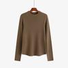 Top de Mujer Talla Grande de Cuello Alto a Media Altura Rayado Estilo Invierno 2026 para Mujeres con Curvas, Suéter de Punto para Vestir en Capas, Suéter Básico para Mujer 22500