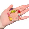 Pulseira de Frutas Coloridas Dopamina de Verão para Mulheres, Super Delicada, Doce, Fashion, Versátil e Joia de Mão Exquisita