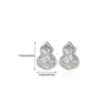 Aretes de Calabaza con Purpurina Fina Retro de Alta Gama con Circonita para Mujer Lujo Ligero Nuevo Estilo Chino Elegantes Aretes que Atraen la Fortuna Joyería