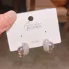 Brincos de Tarraxa Zircônia Estilo Ins de Alto Padrão Exquisitos Versátil Temperamento Personalidade Estilo Clássico Cool Acessórios de Brincos Geométricos