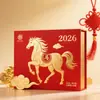 Caixa de Presente do Zodíaco Cavalo 2026 Personalizada com Impressão de Logo Suprimentos de Feriado Caixa de Presente Presente de Inauguração de Casa Casamento Caixa de Papel