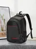 Mochila de Negocios Transfronteriza Casual Simple Negro Puro Tela Oxford Mochila Escolar Gran Capacidad Mochila para Computadora de Viajero de Negocios