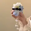 Lanqin Wuchuan~Nuevo Estilo Chinoiserie Flor de Peonía Azul Borla Pasador Súper Hada Suave Estilo Antiguo Atmósfera Dinastía Han Tocado