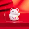 Paisagem em miniatura, criativa e fofa, estatueta de gato da sorte, boneco de animal, acessório decorativo, ornamento para carro ou mesa