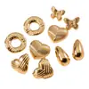 Brincos de Tarraxa de Aço Inoxidável Banhados a Ouro em Alta Venda Brincos de Folha de Aço Inoxidável Personalizados Brincos de Folha Banhados a Ouro da Moda de Luxo Leve