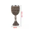 Copo de Vinho Caveira Resina Copo Caveira Personalidade Utensílios de Mesa Ornamentos Escravo Copo de Vinho Caveira Revestimento de Aço Inoxidável
