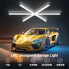 Luz Inteligente Bluetooth RGB Copo de Nieve para Garaje Luz para Sala de Lavado de Autos Iluminación de Banco de Trabajo Tubo de Iluminación LED Largo a Prueba de Tres