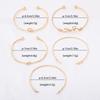 Pulsera de Hoja Nudada de Nueva Moda Europea y Americana Flecha de Amor Transfronteriza Pulsera con Letra Inglesa Venta Directa de Fábrica para Mujeres
