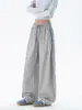 Pantalones casuales estilo Jack americano, pantalones de trabajo tipo paracaídas plisados de alta calle, unisex, corte holgado, para primavera y otoño, pantalones deportivos largos