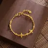 Pulsera de Oro de Arena Vietnamita Estilo Chino Nuevo para Mujer Que No Se Desvanece por Mucho Tiempo Mariposa Nicho Oro Imitación de Gama Alta Calabaza Joyería al por Mayor