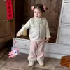 Traje Grueso Estilo Chino para Bebé Niña Invierno 2025 Traje Cálido para Salidas de Invierno de Bebé Traje de Felicitaciones de Año Nuevo