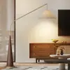 Luminária de Piso Estilo Pesca Sala de Estar Alto Padrão Nórdico Mesinha de Cabeceira Estilo Japonês Tecido para Mesinha de Cabeceira do Quarto