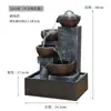 Fuente de Agua Fluyente de Rueda Adorno de Bola Generador de Riqueza para Oficina Artesanía de Agua Circulante para Escritorio de Sala de Estar Regalo