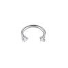 Directo de fábrica acero inoxidable 1.2x 8x 3mm barra de herradura de circón redondo joyería para piercing corporal de nariz