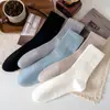 Calcetines de media pantorrilla para hombre con patrón de diamantes de niebla suave F, Calcetines de algodón puro anti-pilling, Calcetines antibacterianos 10A para todas las estaciones, Calcetines para hombre de la Industria de Calcetines de Zhuji