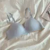 Ropa interior de una pieza para adolescente con ribete de encaje sexy, fina, sin costuras, sin aros, transpirable, push-up, sujetador para adolescente