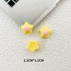 Accesorios de resina de estrella de doble capa de color de tamaño pequeño diy agujero de ropa hebilla de zapatos horquilla hecha a mano cuerda para el cabello parche para refrigerador